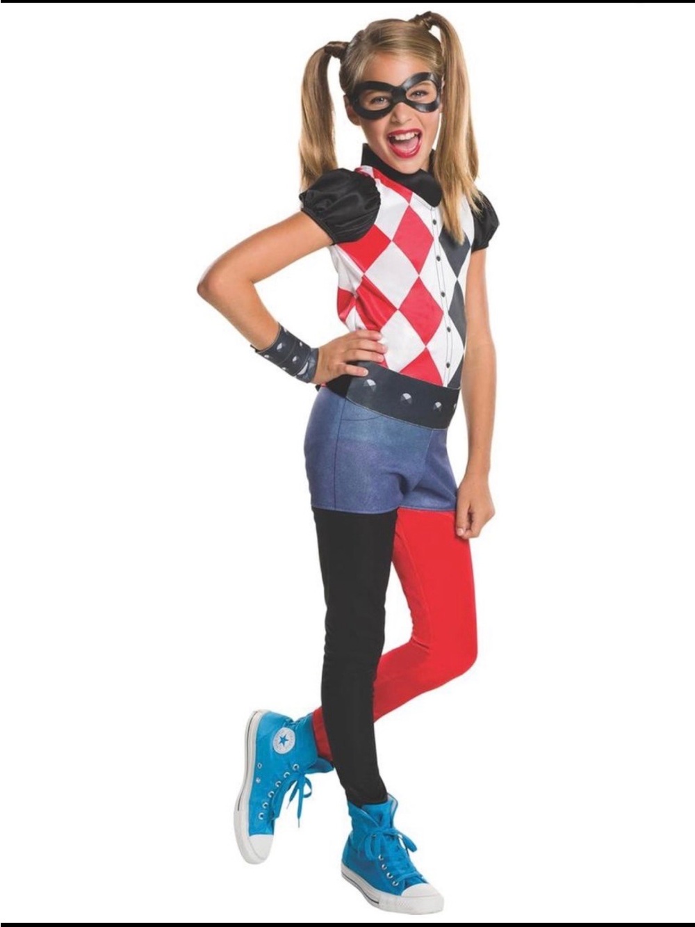 Kids L Sz 12 Rubies DC Superhero Girls: Harley Quinn Costume **missing mask**